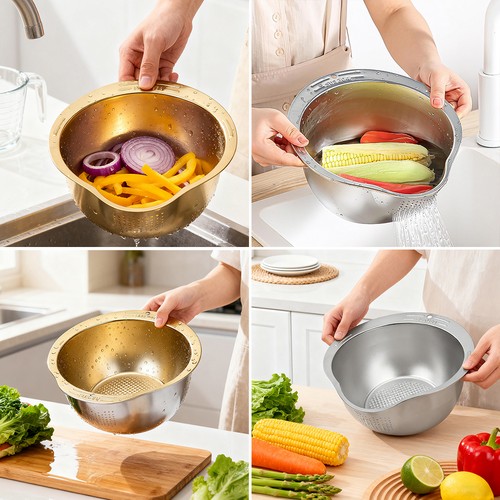 Large stainless steel round - large,