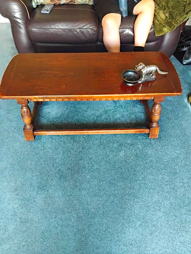 Rectangular oak wood coffee - wood,