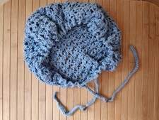 Blue 1940s Hair Snood Crochet Net Vintage