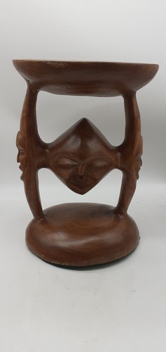 African wooden carved stool - african,