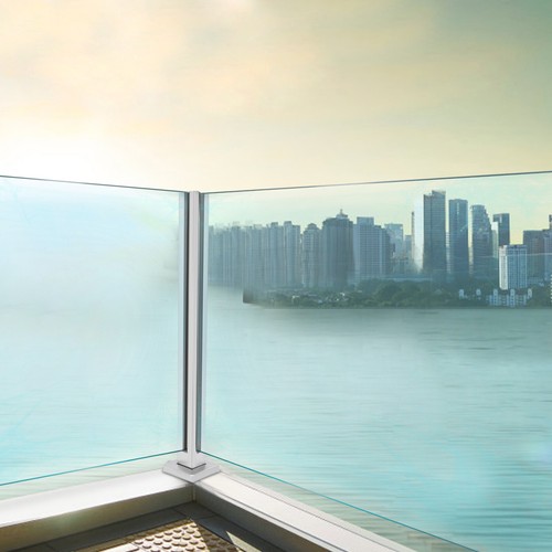 H glass railing - glass,