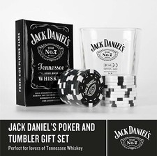 BNIB Jack Daniel's Old No.7 Whiskey Poker Night in Gift Set Tumbler Cards Chips