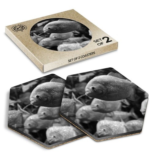Hexagon coasters bw - 2,