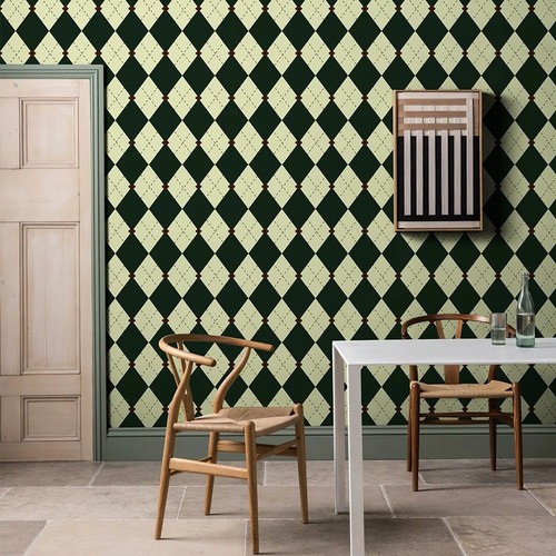 Vintage plaid wallpaper peel - vintage,