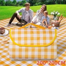 Extra Large Waterproof Picnic Blanket Mat Camping Beach Rug Outdoor 200X200CM UK