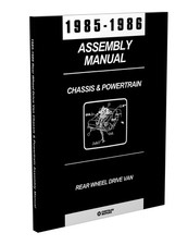 1985 1986 Dodge B Van Chassis and Powertrain Assembly Manual B150 B250 B350 RWD