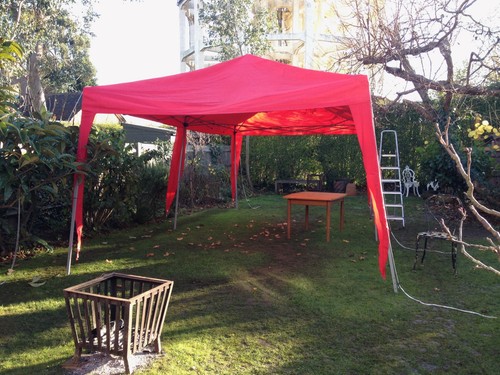 Red gazebo flly - 3m,