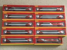 Complete Set of 9 Hornby OO Gauge Mk4 Coaches + DVT in LNER livery