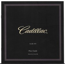 Cadillac Seville STS Price, Equipment & Optional Extras 1998 UK Market Brochure