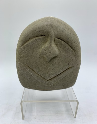 Vintage inuit two faced stone - vintage,
