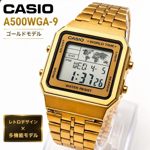 Casio a500wga gold - casio, a500wga-9
