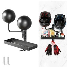 Motorcycle Helmet Display Stand Wall Mount Adjustable Hook Rack For Helmet Gear