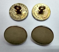 British Made Chrome / Silver Flat Blazer Buttons Alkit Ltd Cambridge Circus WC2