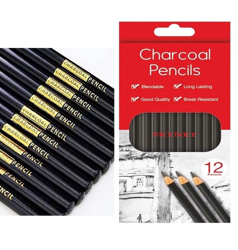Charcoal pencils drawing - charcoal,