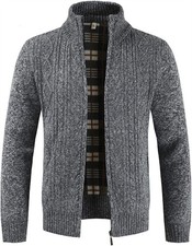 Mens Zip Up Thick Fleece Lined