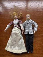Dolls House Victorian Figures Man and Lady 1/12  Del Prado