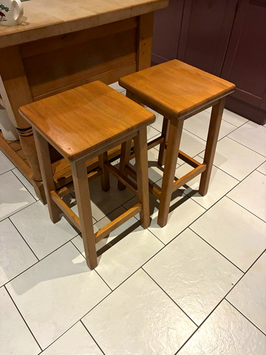 Set wooden bar stools - set,