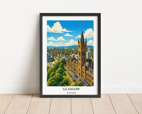 Glasgow scotland print - glasgow, city