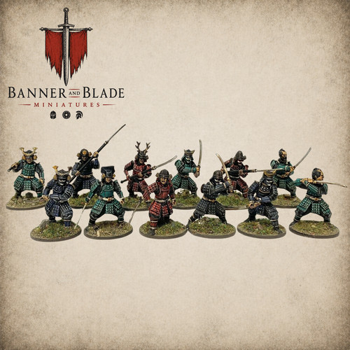Samurai warriors 28mm - 12,