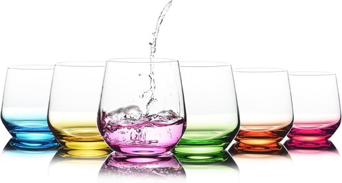 Stemless wine glasses set - wine, 6