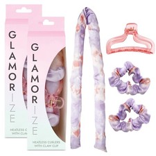 2pk Silk Heatless Hair Curlers