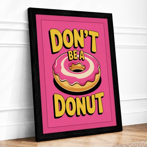 Don donut typography - be,