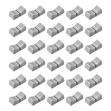 Mixer Slider Fader Knobs Replacement for Potentiometer Gray Black 30pcs