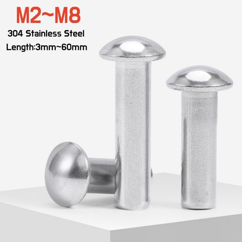 Solid button round head - head, rivets