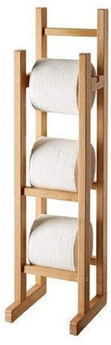 Bamboo wood toilet roll holder - bamboo,