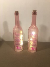 Pair Of Boxer Light Up Unicorn Starlight Bottles | Girls Bedroom Decoration Gift