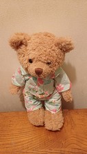 Teddy Bear With Blue Floral Pyjamas Powell Craft