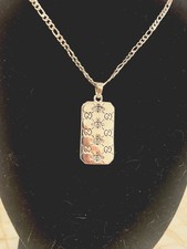 GUCCI GG Bee Dog Tag Pendant