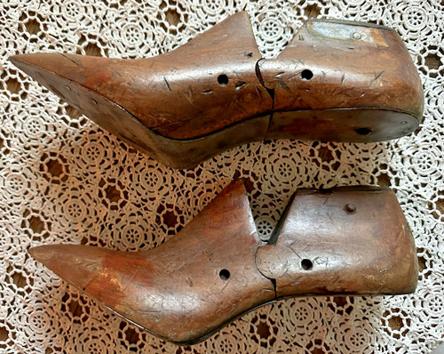 Vintage wood shoe last high - vintage, last-high