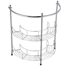 UNDER BASIN RACK 2 Tier Chrome Silver Sink Storage Bathroom Shelf Organiser