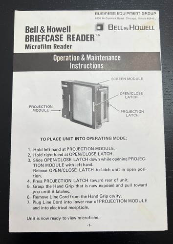 Bell howell briefcase - &,