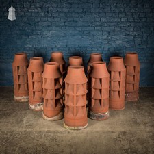 Chimney Pot Planters, Batch of 10 Red Terracotta Chimney Pots