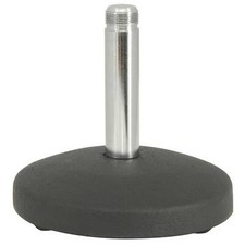 Straight Desktop Microphone Stand Metal & Chrome Finish Heavy-Duty Round Base