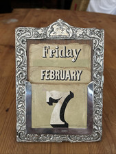 Antique Solid Silver Perpetual Calendar Chester 1905 Edwardian.