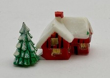 Vintage Christmas Scene Chalet