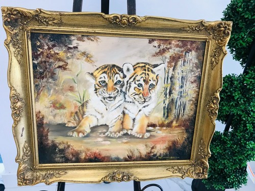 Original framed tiger - original, oil
