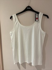 M & S 18 White Cotton Vest