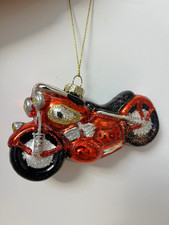 Fashionable Christmas Decoration Novelty Glass Motor Scooter Bauble Unusual Xmas