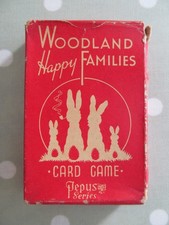 VINTAGE WOODLAND HAPPY FAMILIES CARD GAME BY PEPYS / RACEY HELPS - COMPLETE
