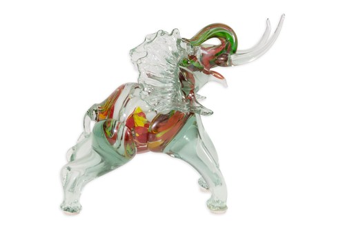 Murano art glass elephant - murano,