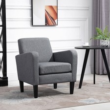 Linen Modern-Curved Armchair
