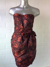 SIZE 10 RED BLACK STRAPLESS
