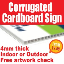 Plastic Cardboard Sign