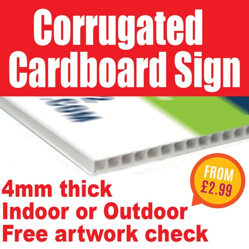 Plastic cardboard sign - plastic,