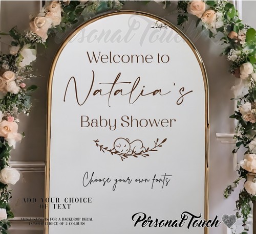 Personalised baby shower - shower, vinyl