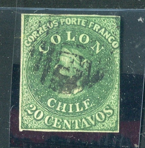 Chile 1854 scarce shade - chile;, 1854-56